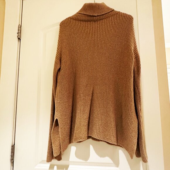 Calypso St. Barth Women’s Turtleneck Tunic Sweater — Tan, Size M - Picture 2 of 10